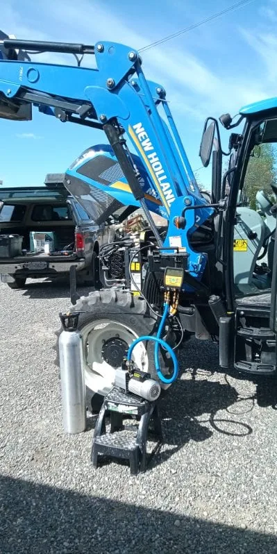 Mobile A/C recharge in progress — JANTECH on-site service in Coldstream